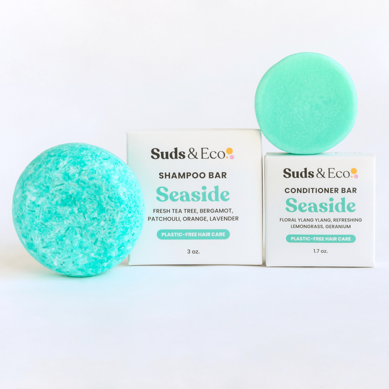 Suds & Eco Seaside Shampoo & Conditioner Bar Duo