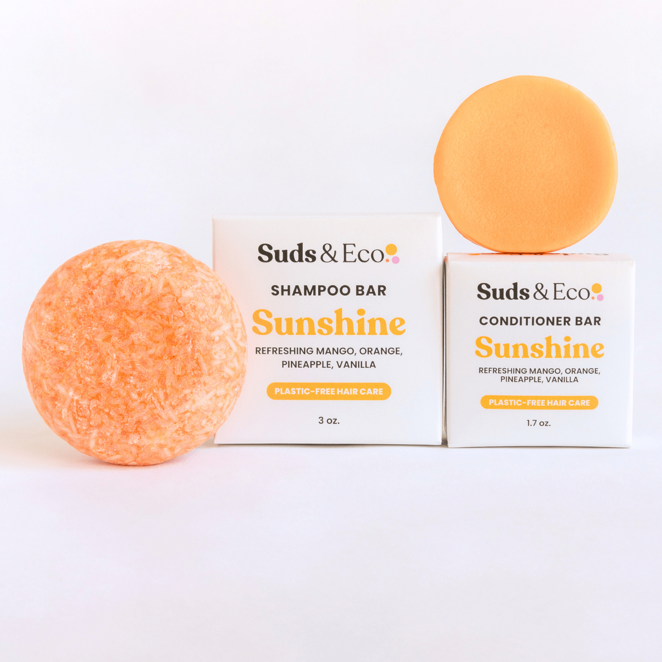 Suds & Eco Sunshine Shampoo & Conditioner Bar Duo