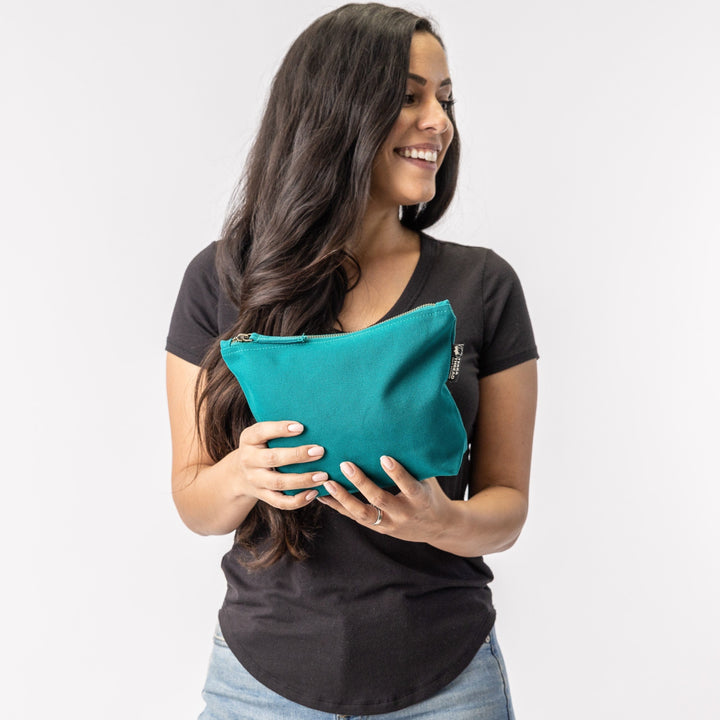 Terra Thread® Deep Sea Teal Eco friendly Makeup Bag - Lok Pouch