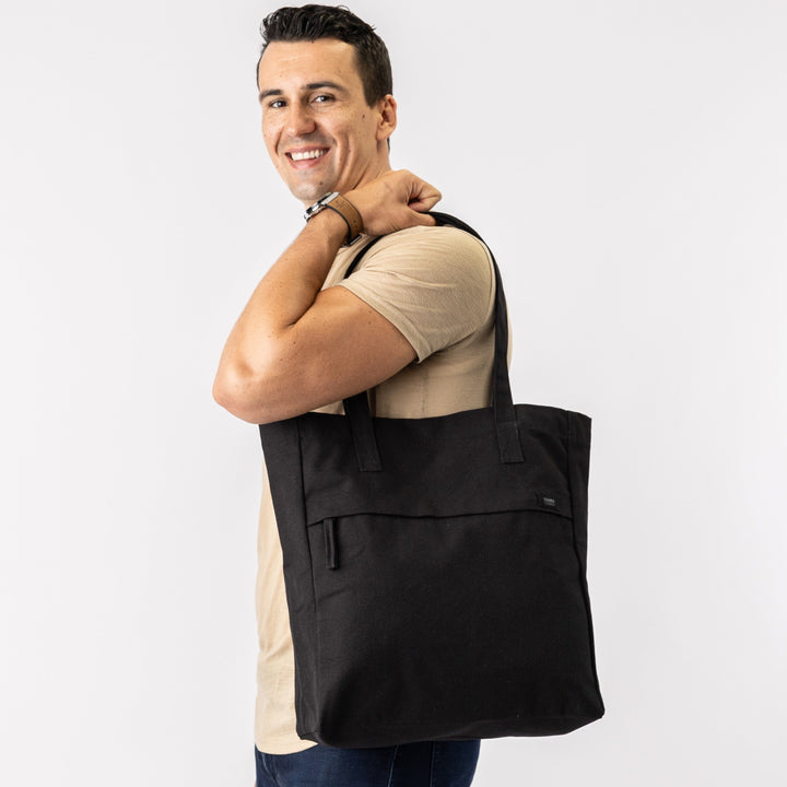 Terra Thread® Ivory Black Executive Work Tote Bag