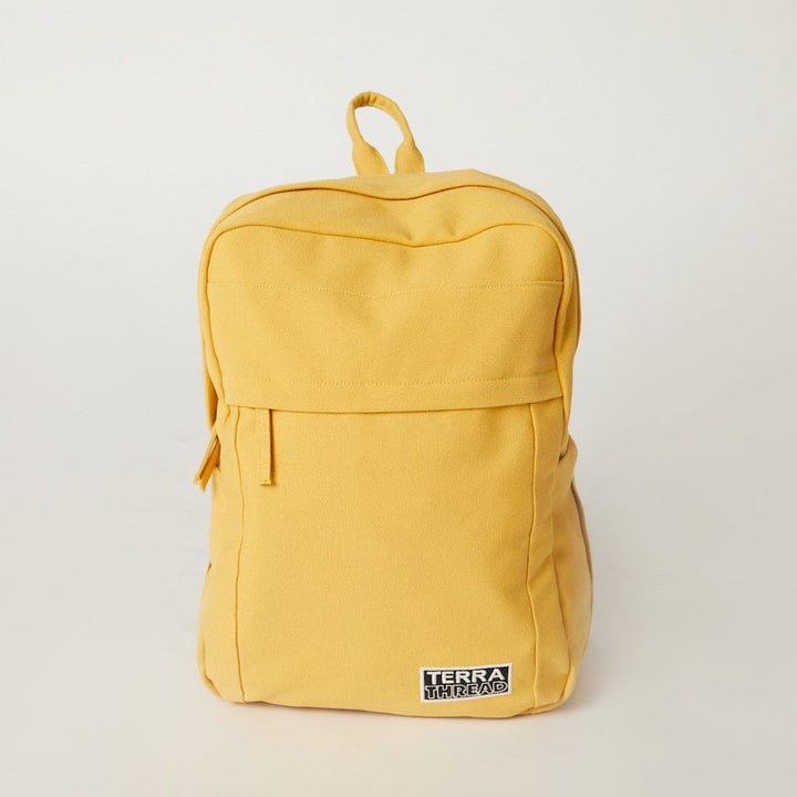 Terra Thread Mustard Yellow Organic Cotton Canvas Everyday Backpack