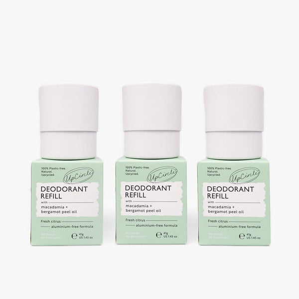 UpCircle Beauty 3x Deodorant Refill - Macadamia + Bergamot (Plastic-Free)