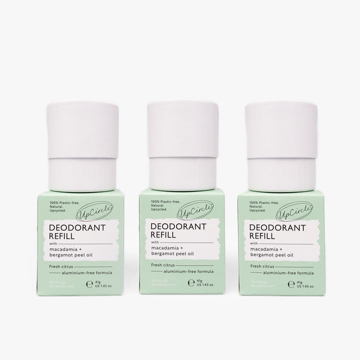 UpCircle Beauty 3x Deodorant Refill - Macadamia + Bergamot (Plastic-Free)