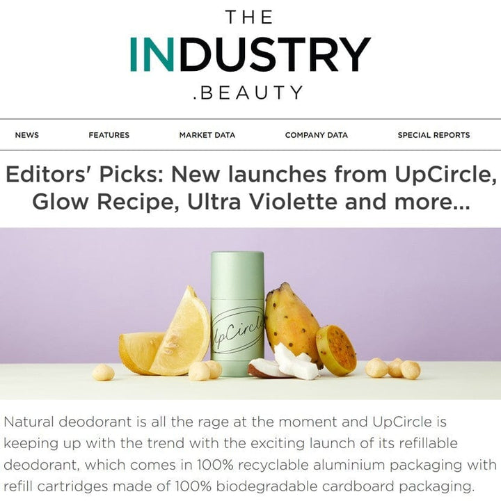 UpCircle Beauty Refillable Natural Deodorant with Macadamia + Bergamot - Aluminum-Free, Eco-Friendly, and Biodegradable