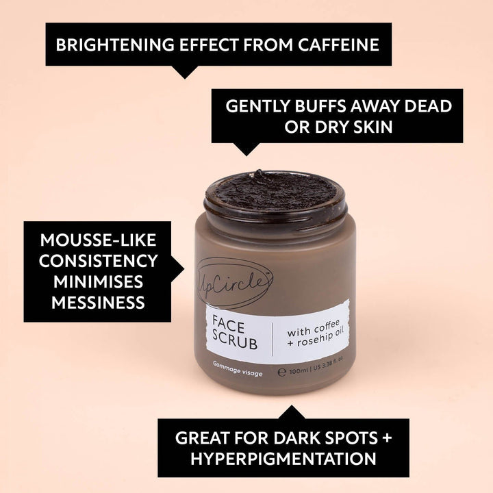 UpCircle Coffee Face Scrub - Citrus Blend for Dry Skin