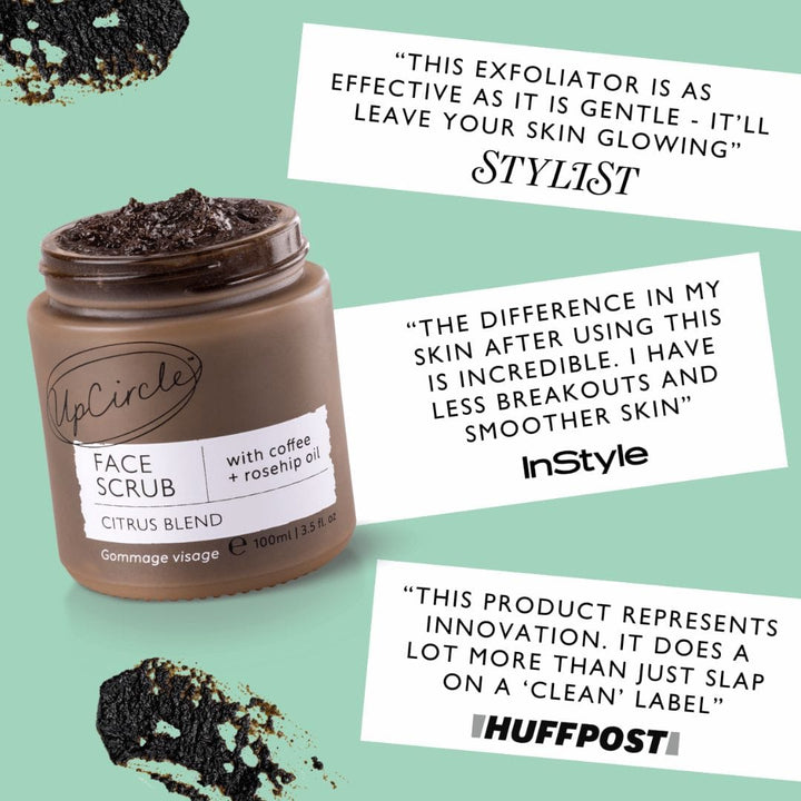 UpCircle Coffee Face Scrub - Citrus Blend for Dry Skin