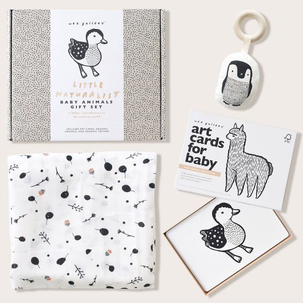 Wee Gallery Newborn Baby Gift Set - Baby Animals