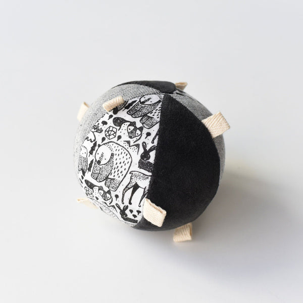 Wee Gallery Taggy Ball with Rattle - Nordic