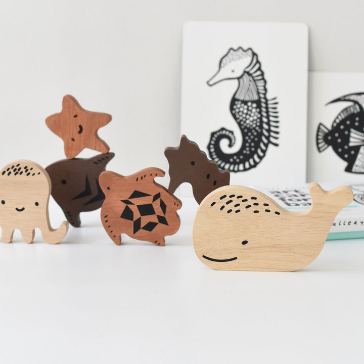 Wee Gallery Wooden Tray Puzzle - Ocean Animals