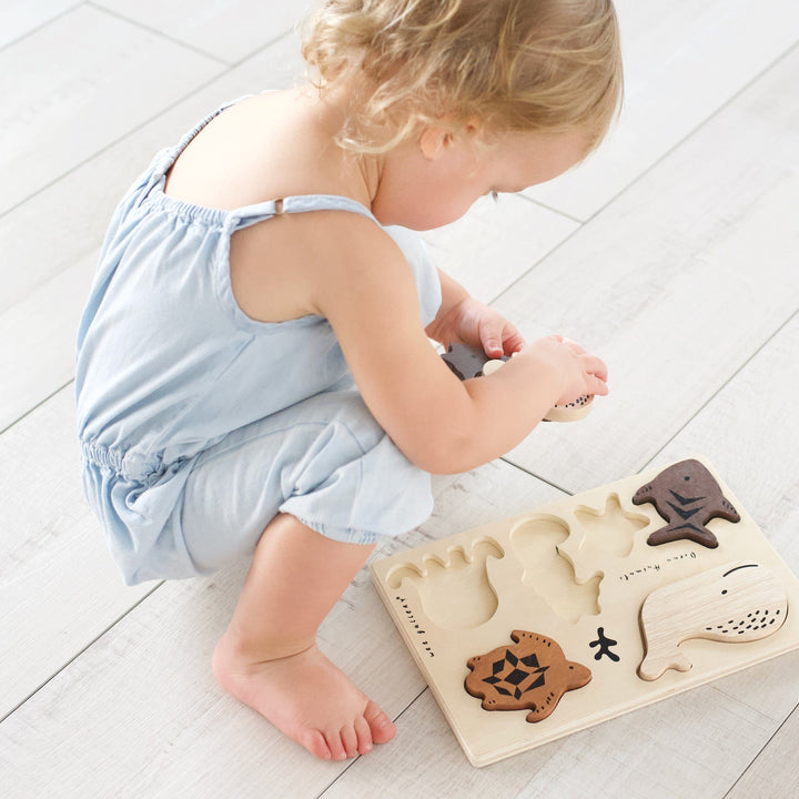 Wee Gallery Wooden Tray Puzzle - Ocean Animals