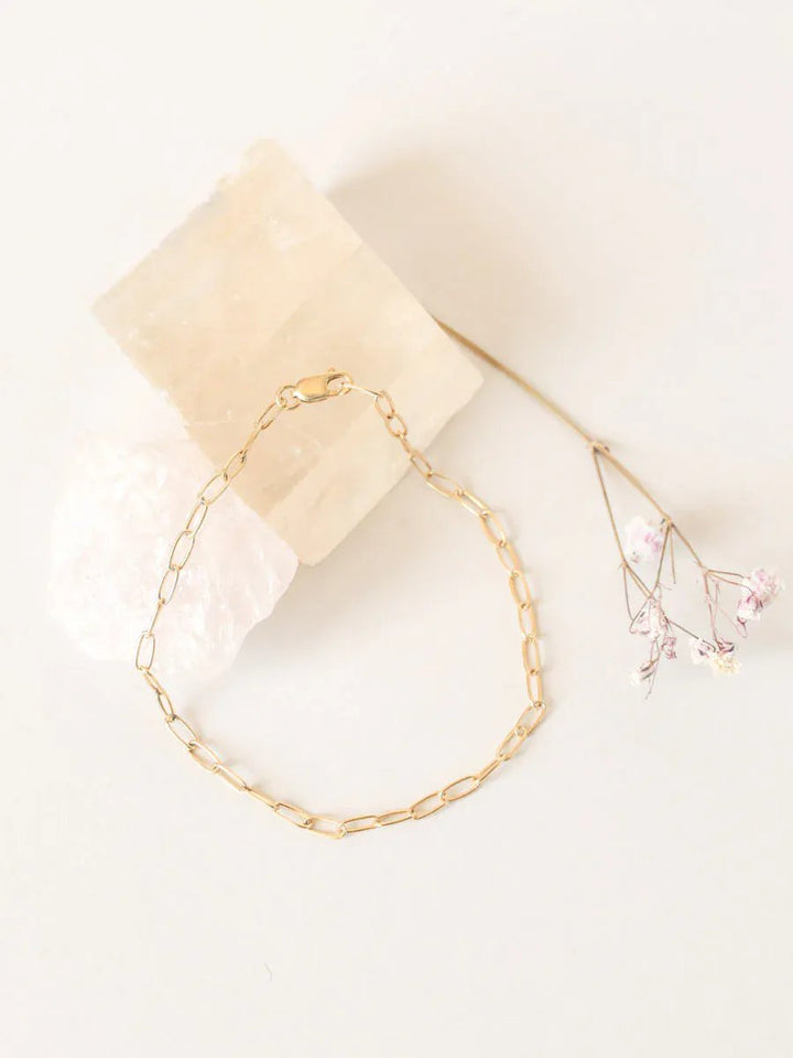 wellthy® Gold Vermeil Paperclip Chain Bracelet