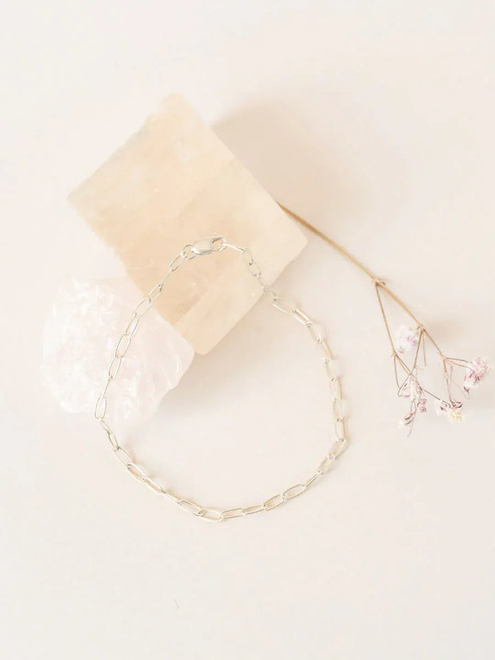 wellthy® Sterling Silver Paperclip Chain Bracelet