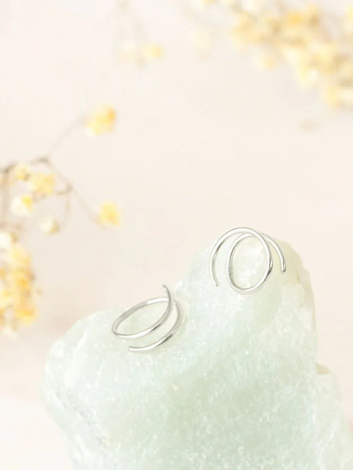 wellthy® Sterling Silver Spiral Earrings