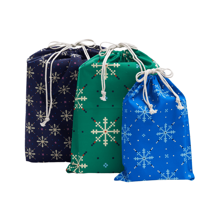 Wrappr Bundle of 3 Fabric Bags by Kelsey Weigl | 14", 18" & 22", Polyester