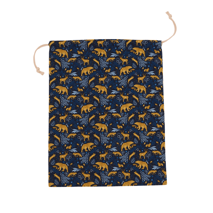 Wrappr Dark Blue Fabric Gift Bag by Hannah Pearlman | 18", Cotton