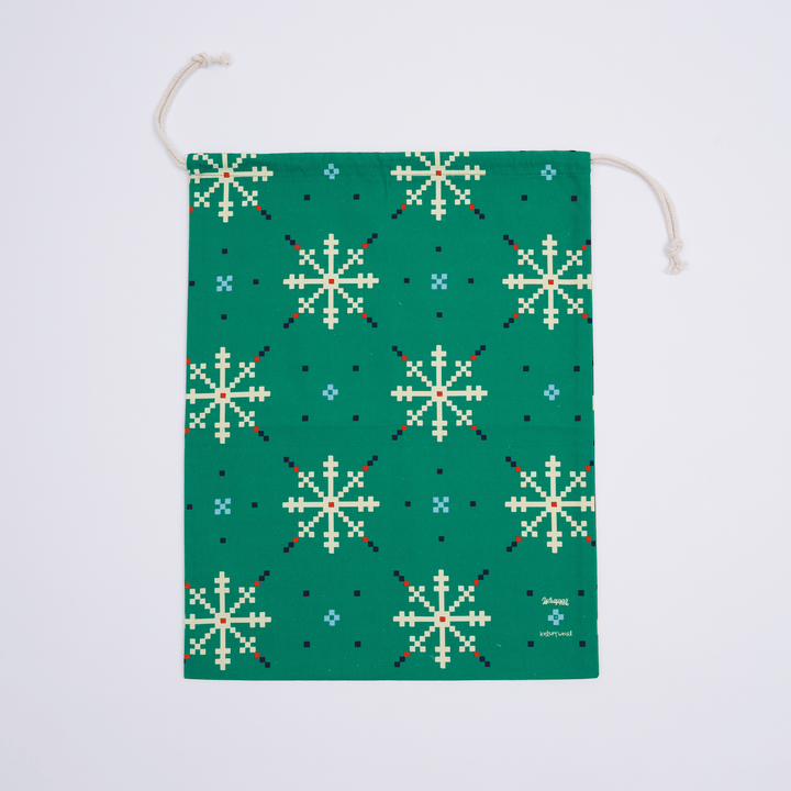 Wrappr Green Fabric Gift Bag by Kelsey Weigl | 18", Cotton