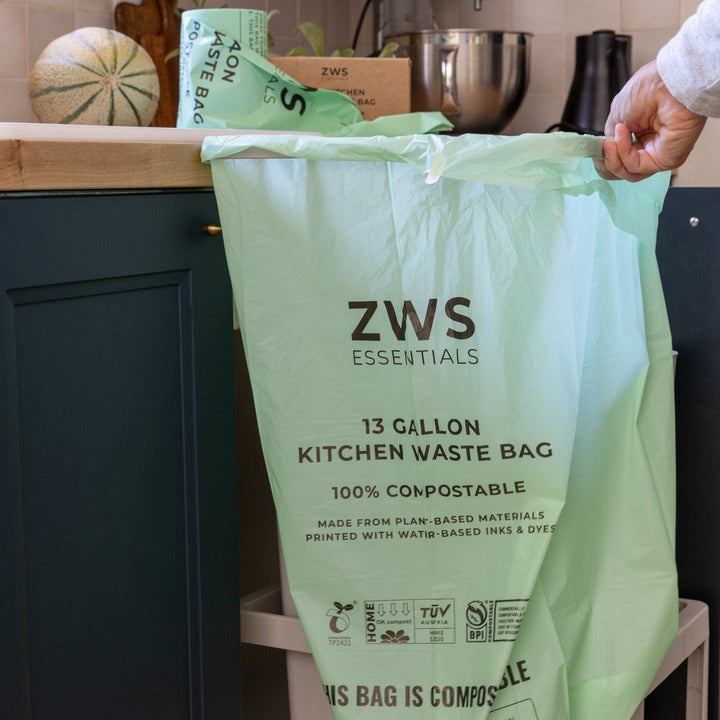 ZWS Essentials 13 Gallon Compostable Trash Bags 48-Pack