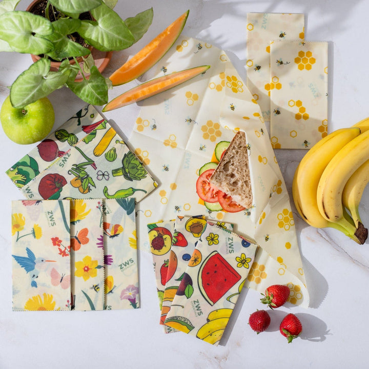 ZWS Essentials Beeswax Wraps – Plastic-Free Food Storage