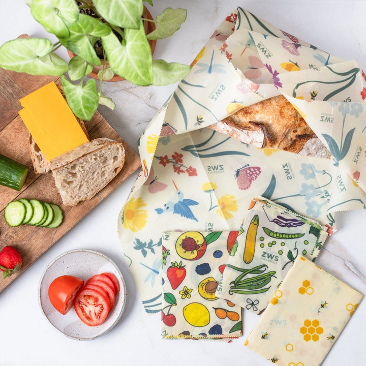 ZWS Essentials Beeswax Wraps – Plastic-Free Food Storage