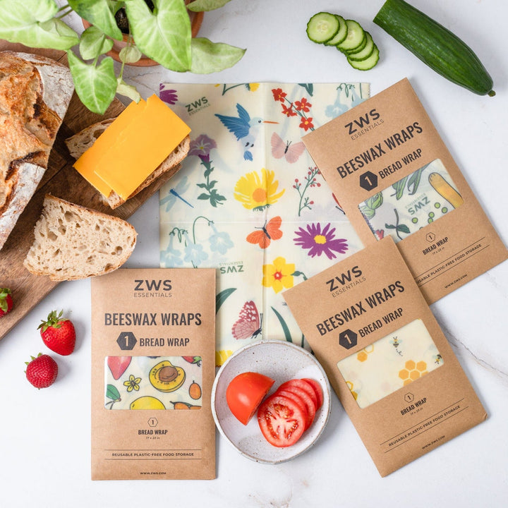 ZWS Essentials Beeswax Wraps – Plastic-Free Food Storage