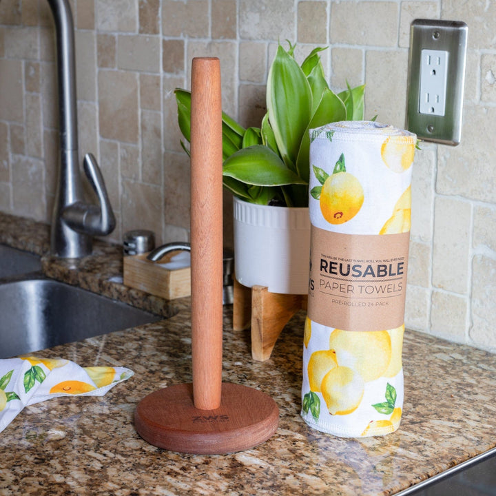 ZWS Essentials Wooden Paper Towel Holder