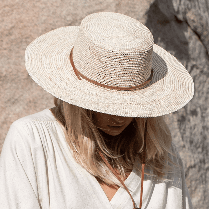 Made by Minga Straw Boater Hat