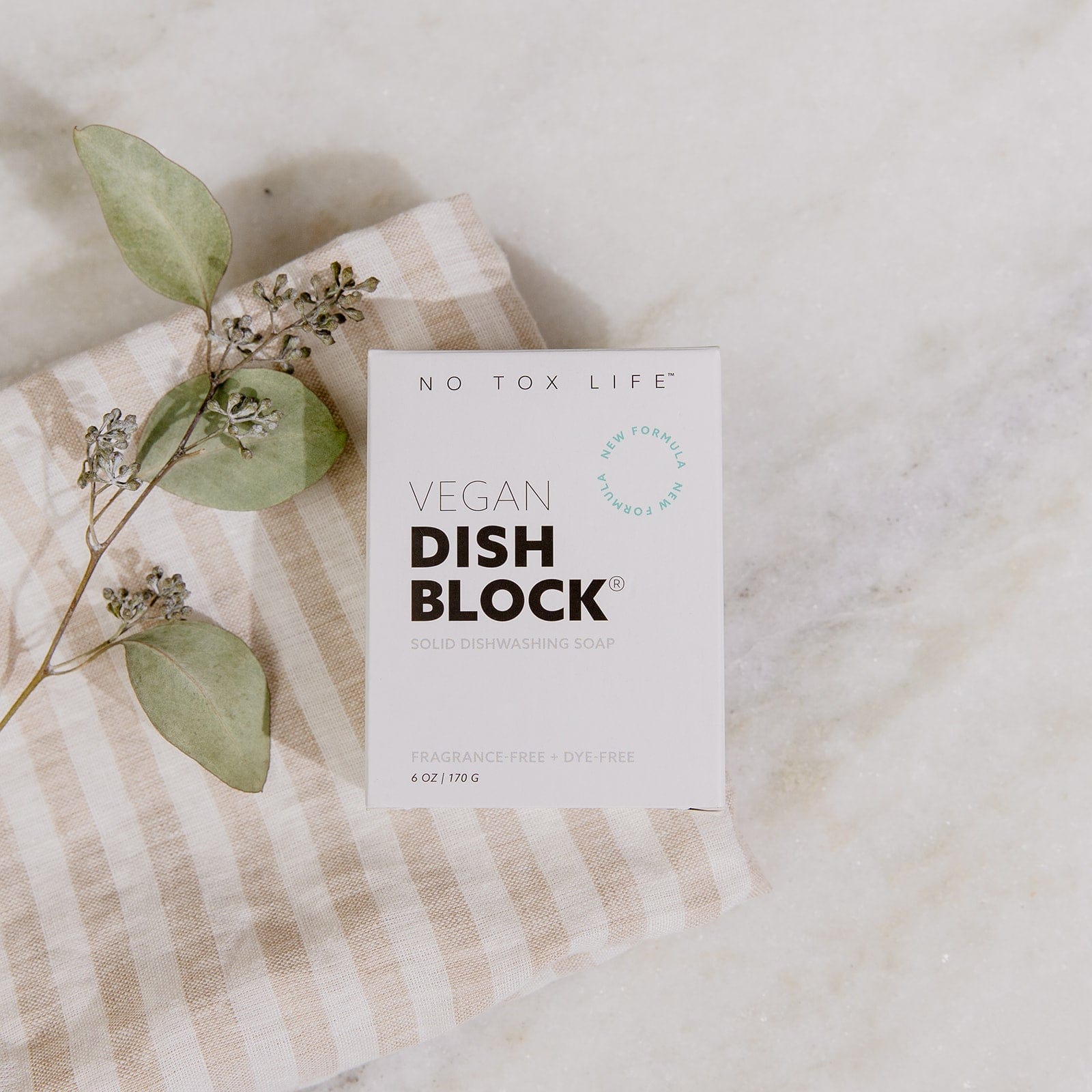 No Tox Life DISH BLOCK Zero Waste Dish Washing Bar (6 oz)