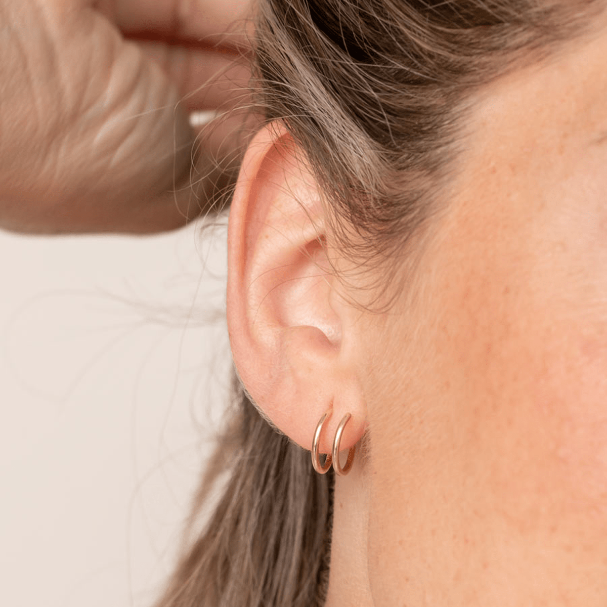 Bar Spiral Earrings Minimal Earrings Double Piercing 