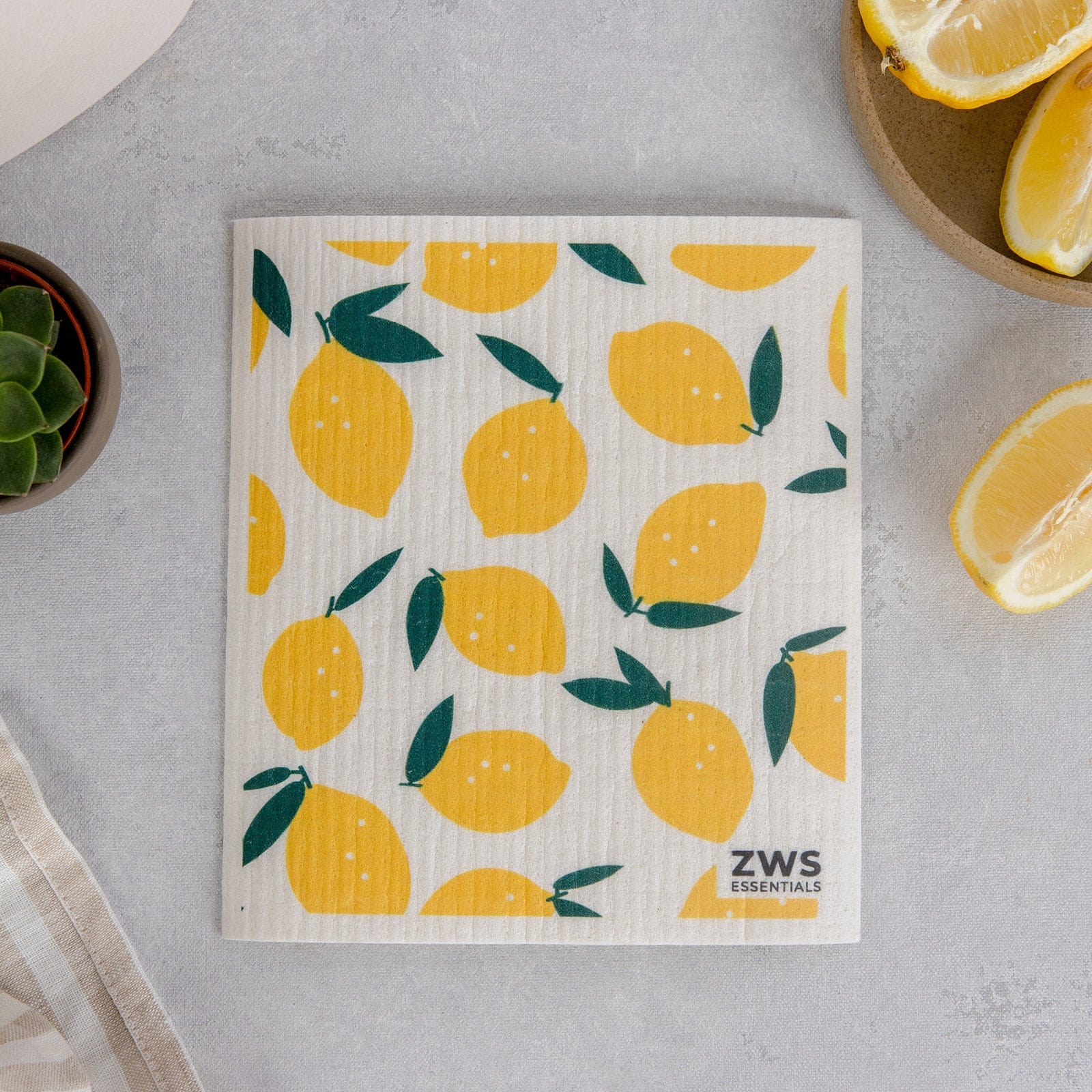 ZWS Essentials Zero Waste Sponge Cloth- Swedish Dish Cloth, Paper Towel Replacement, Kitchen Sponge