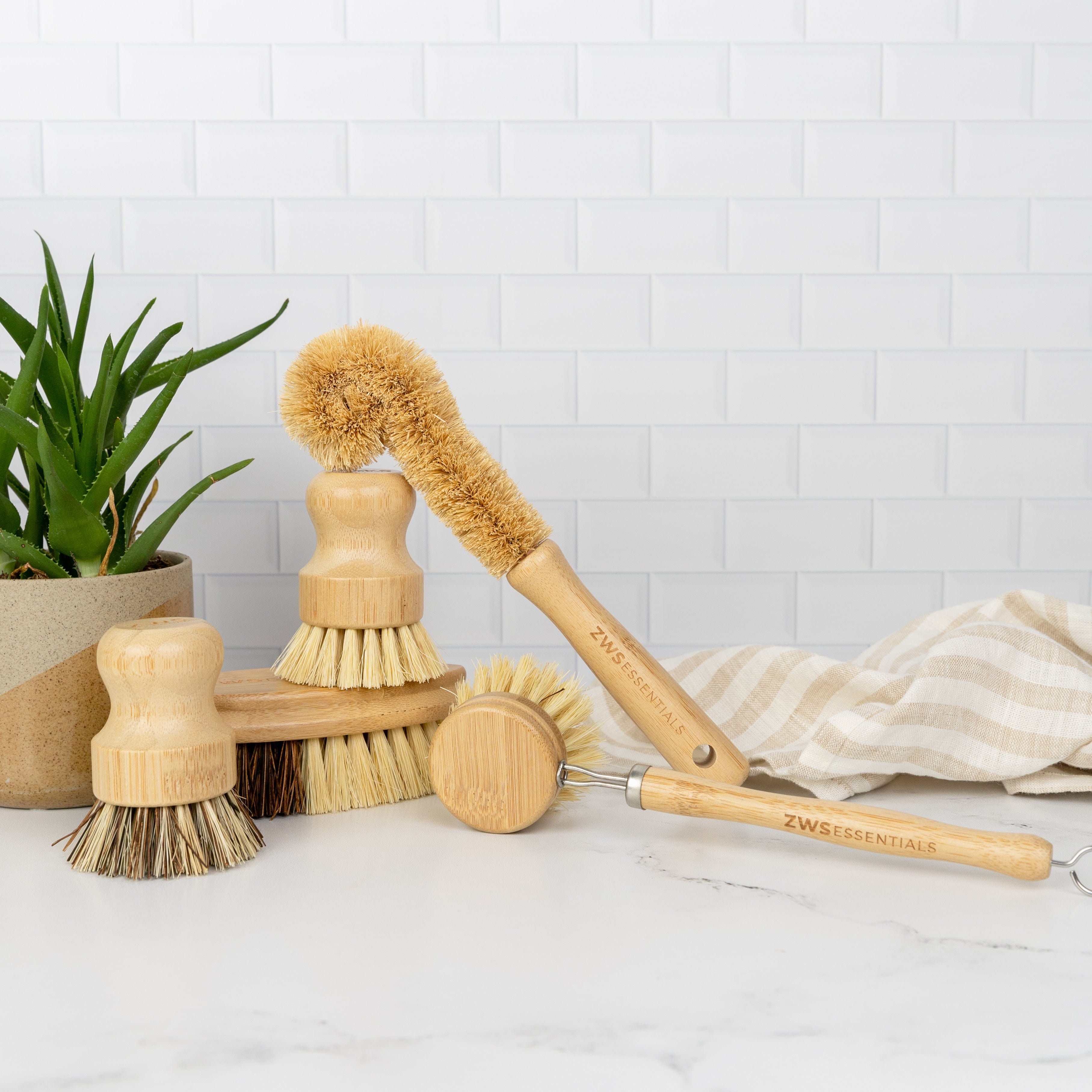 Scrub Brush for Pots and Pans Zero Waste Dishwashing 