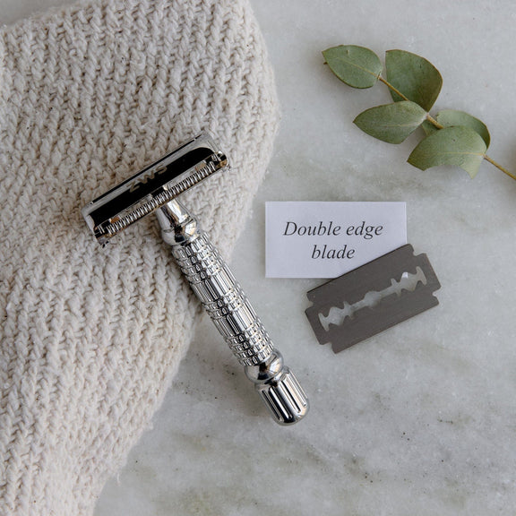 Hair Razor Zero Zero Waste Safety Razor - Sustainable Razor - Single Blade, 10 Free Bl ...
