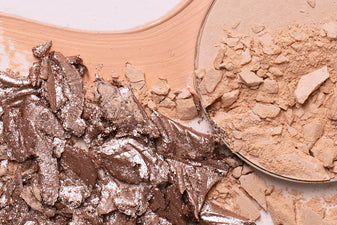 Crushed up foundation powder