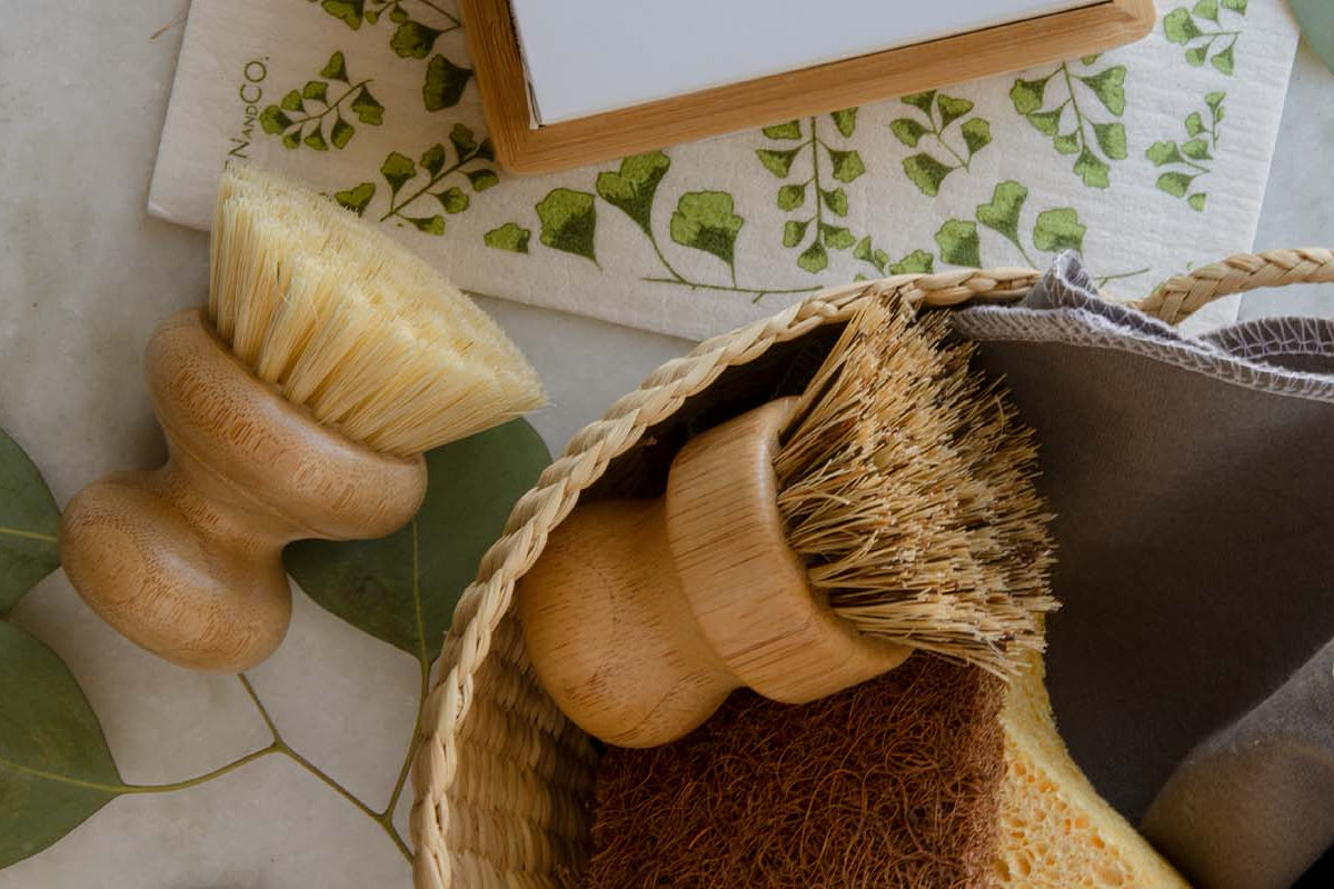 Get your dishes and countertops clean as a whistle with earth-friendly products with this sustainable kitchen routine.